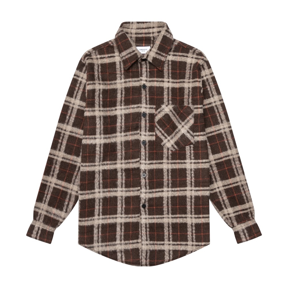 Cristos THE MOHAIR SHIRT - MOCHA Size M
